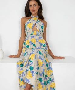 YH & Co (Chloe Yip) DRESSES Hamlin Dress - Beige Floral 13 YH & Co (Chloe Yip) DRESSES Hamlin Dress - Beige Floral