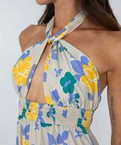 YH & Co (Chloe Yip) DRESSES Hamlin Dress - Beige Floral 12 YH & Co (Chloe Yip) DRESSES Hamlin Dress - Beige Floral