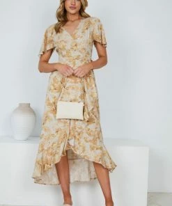 Rock Denim DRESSES Harriett Dress - Beige Print