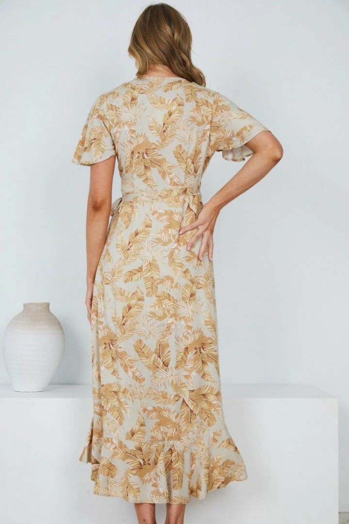 Rock Denim DRESSES Harriett Dress - Beige Print 4 Rock Denim DRESSES Harriett Dress - Beige Print