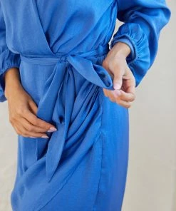 White Closet Hattila Dress - Blue DRESSES