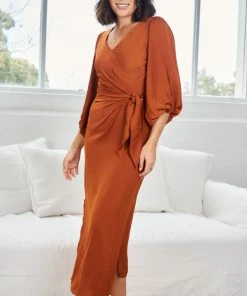 Esther The Label DRESSES Heather Dress - Terracotta