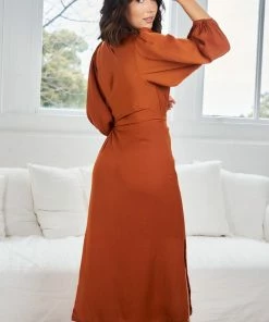 Esther The Label DRESSES Heather Dress - Terracotta