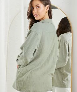 Style Box CLOTHING Helenus Shirt - Sage
