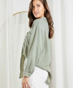 Style Box CLOTHING Helenus Shirt - Sage