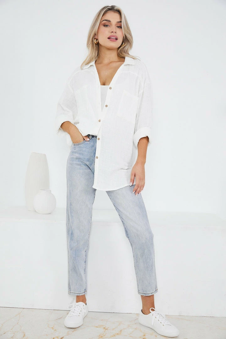 Style Box Helenus Shirt - White CLOTHING 8 Style Box Helenus Shirt - White CLOTHING