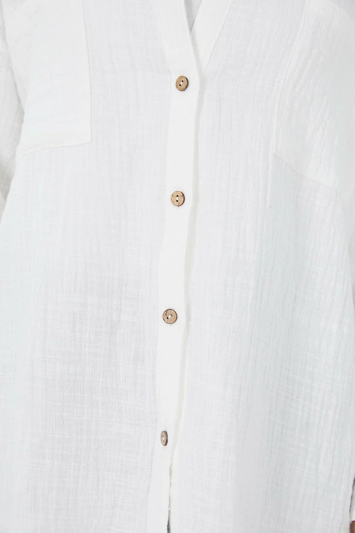Style Box Helenus Shirt - White CLOTHING 9 Style Box Helenus Shirt - White CLOTHING