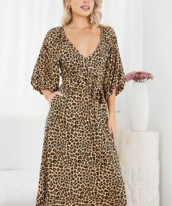 Desire Henrieta Dress - Leopard Print