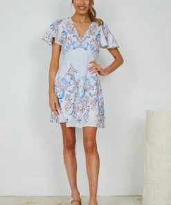 WeLove Fashion DRESSES Hensley Dress - Blue Print