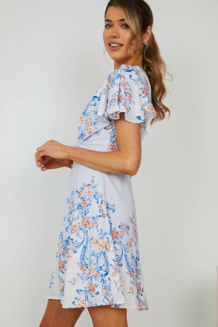 WeLove Fashion DRESSES Hensley Dress - Blue Print 6 WeLove Fashion DRESSES Hensley Dress - Blue Print