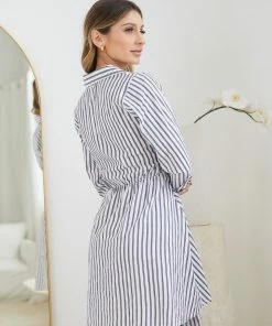 Paper Heart Hodiah Dress - White Stripe