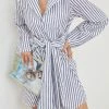 Paper Heart Hodiah Dress - White Stripe