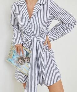 Paper Heart Hodiah Dress - White Stripe