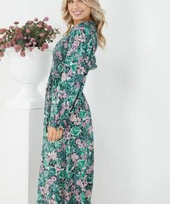 Style Box Holta Dress - Green Floral