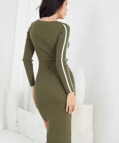 Style State Howardina Knit Dress - Olive DRESSES