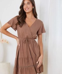 Miracle Fashion Huxley Dress - Brown DRESSES