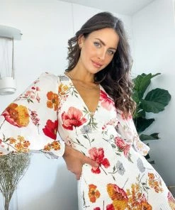 Wild Ginger Casual Dresses Juanita Dress - White Floral 7 Wild Ginger Casual Dresses Juanita Dress - White Floral