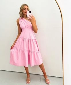 YH & Co (Chloe Yip) Ladonna Dress - Pink DRESSES