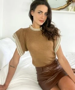 YH & Co (Chloe Yip) CLOTHING Nicolette Knit - Tan