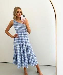 Reverse Claudia Dress - Blue Gingham DRESSES