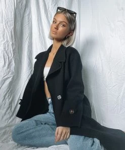 Sunny Girl Fireplace Coat - Black