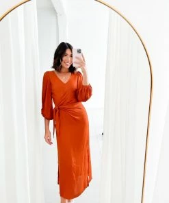 Esther The Label DRESSES Heather Dress - Terracotta