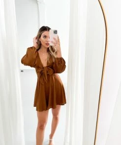 Sasha Clothing Lustful Dress - Chocolate DRESSES