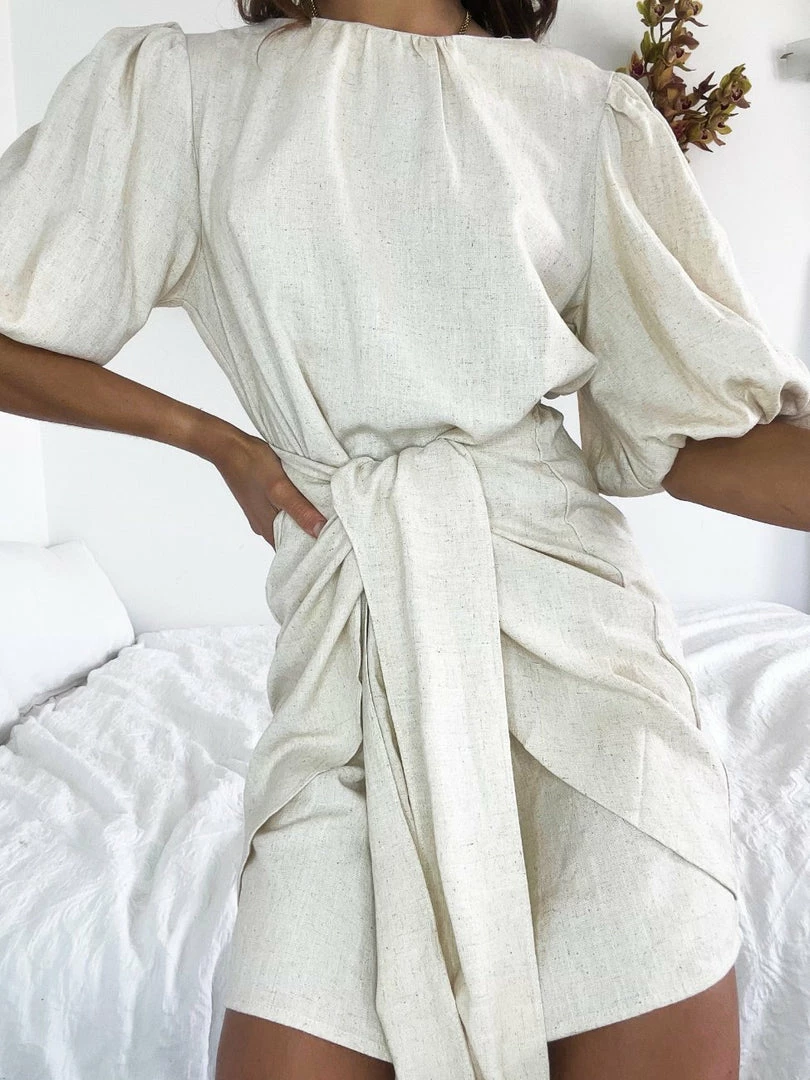 YH & Co (Chloe Yip) Essa Dress - Beige 3 YH & Co (Chloe Yip) Essa Dress - Beige