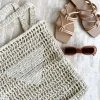 Angel Whisper Raffia Beach Tote Bag - Natural 1 Angel Whisper Raffia Beach Tote Bag - Natural