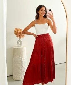 Dream House Celeste Skirt - Dark Rust