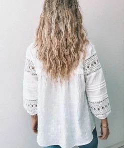 Rock Denim Maternity Dresses Doctrine Blouse - White