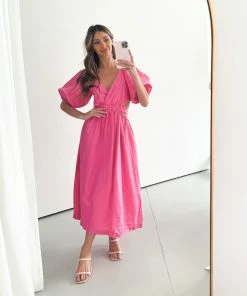 Wild Ginger Paulene Dress - Pink DRESSES 13 Wild Ginger Paulene Dress - Pink DRESSES