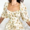Pink Diamond Bonita Dress - Beige Floral DRESSES 1 Pink Diamond Bonita Dress - Beige Floral DRESSES