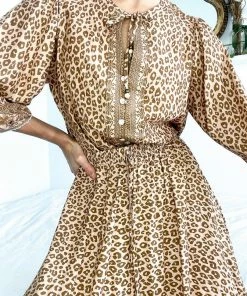 Rock Denim CLOTHING Benedicta Top - Tan Print