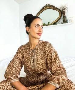 Rock Denim CLOTHING Benedicta Top - Tan Print