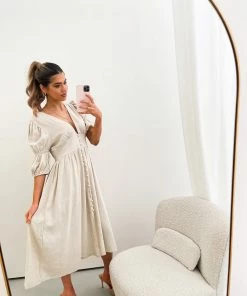 YH & Co (Chloe Yip) DRESSES Aviona Dress - Beige