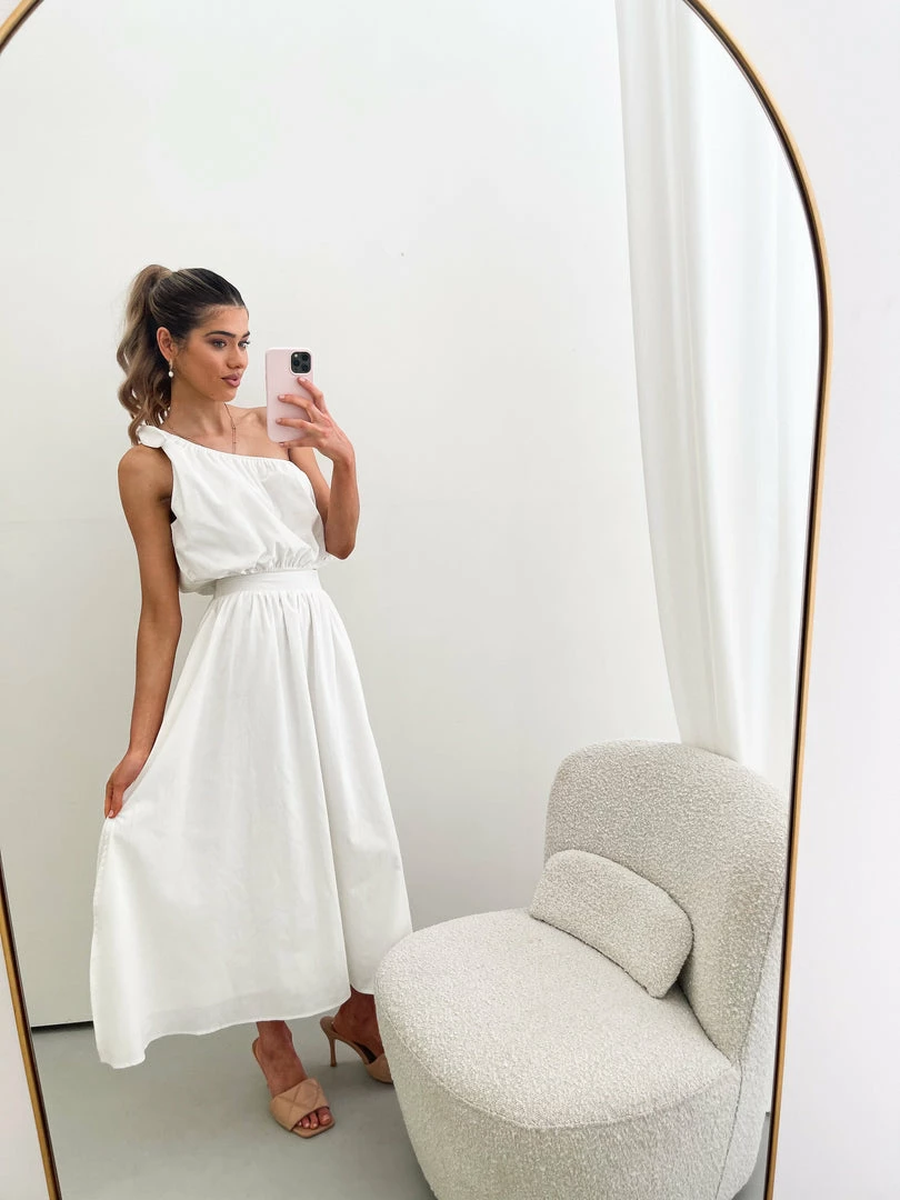 Pink Diamond CLOTHING Glenosa Skirt - White 8 Pink Diamond CLOTHING Glenosa Skirt - White