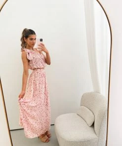 Pink Diamond CLOTHING Belen Skirt - Pink Floral