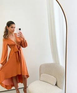 Esther Luxe Bryleigh Dress - Rust