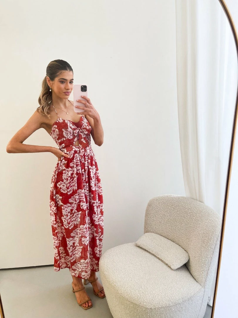 Kaarlo Fashion Pty Ltd DRESSES Kacie Dress - Rust 6 Kaarlo Fashion Pty Ltd DRESSES Kacie Dress - Rust