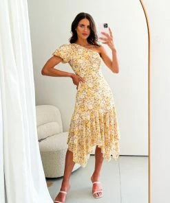 Evermore Fashion Ailani Dress - Yellow Print
