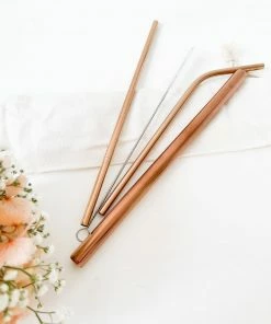 Alibaba Metal Straws - Rose Gold