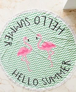 Alibaba ACCESSORIES Flamingo Towel - Aqua Print