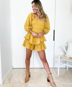 Willo Fashion Tricia Dress - Mustard DRESSES