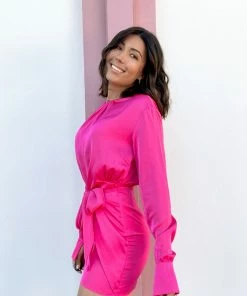 Wild Ginger Beverley Dress - Pink 14 Wild Ginger Beverley Dress - Pink