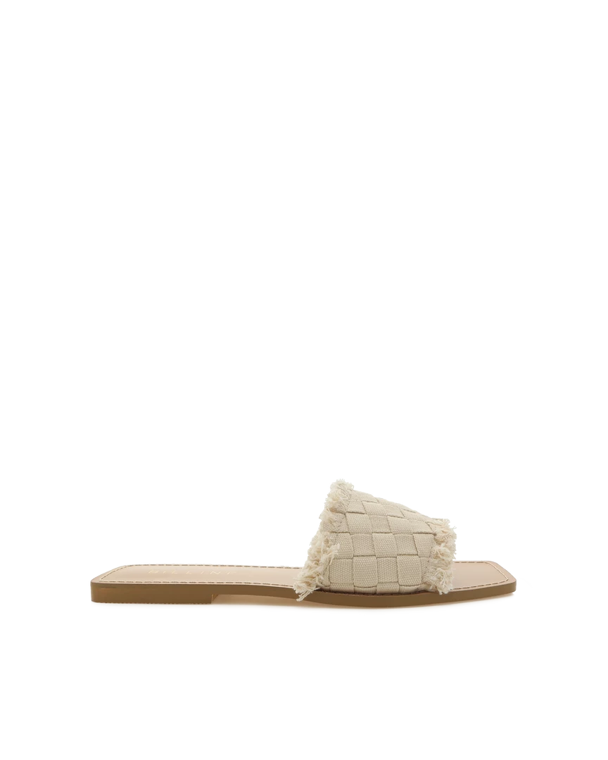 Billini Shoes Footwear Ishka Slides - Cream Woven 4 Billini Shoes Footwear Ishka Slides - Cream Woven