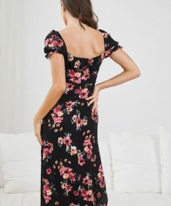 Wild Ginger Idalia Dress - Black Floral