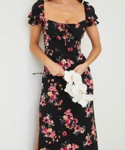 Wild Ginger Idalia Dress - Black Floral
