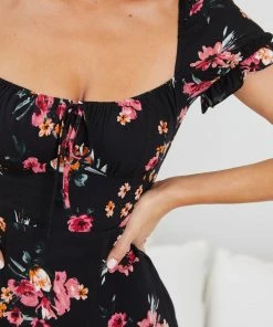 Wild Ginger Idalia Dress - Black Floral