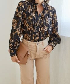 White Closet CLOTHING Indra Top - Black Floral 12 White Closet CLOTHING Indra Top - Black Floral